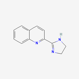 molecular formula C12H11N3 B1197427 2-(4,5-dihydro-1H-imidazol-2-yl)quinoline 
