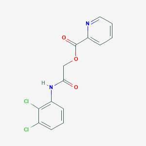 molecular formula C14H10Cl2N2O3 B1197432 2-Pyridinecarboxylic acid [2-(2,3-dichloroanilino)-2-oxoethyl] ester 
