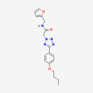 molecular formula C18H21N5O3 B1197433 2-[5-(4-butoxyphenyl)-2-tetrazolyl]-N-(2-furanylmethyl)acetamide 