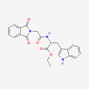 molecular formula C23H21N3O5 B11974335 ethyl N-[(1,3-dioxo-1,3-dihydro-2H-isoindol-2-yl)acetyl]tryptophanate 
