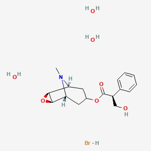 molecular formula C17H28BrNO7 B1197439 Scopolamine hydrobromide trihydrate CAS No. 6533-68-2