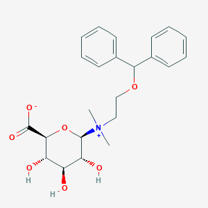 molecular formula C₂₃H₂₉NO₇ B119744 Diphenhydramine N-glucuronide CAS No. 137908-78-2