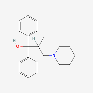 molecular formula C21H27NO B1197442 alpha,alpha-Diphenyl-beta-methyl-1-piperidinepropanol CAS No. 2260-36-8
