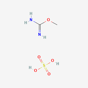 molecular formula C2H8N2O5S B1197449 Carbamimidic acid, methyl ester, sulfate (1:1) CAS No. 24285-39-0