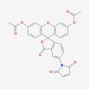 molecular formula C28H17NO9 B119745 双乙酸荧光素 5-马来酰亚胺 CAS No. 150322-01-3