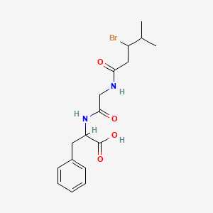molecular formula C17H23BrN2O4 B11974586 D,L-2-Bromoisocaproylglycyl-D,L-phenylalanine 
