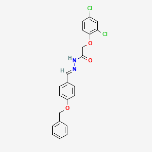 molecular formula C22H18Cl2N2O3 B11974650 N'-(4-(Benzyloxy)benzylidene)-2-(2,4-dichlorophenoxy)acetohydrazide CAS No. 303085-43-0