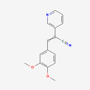 3-(3,4-Dimethoxyphenyl)-2-(3-pyridinyl)-2-propenenitrile