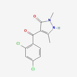 molecular formula C12H10Cl2N2O2 B1197487 1,1''DIETHYL-2,2''-TRICARBOCYANINE PERCHLORATE CAS No. 58010-98-3