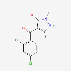 molecular formula C12H10Cl2N2O2 B1197487 4-(2,4-Dichlorobenzoyl)-1,3-dimethyl-5-hydroxypyrazole CAS No. 58010-98-3