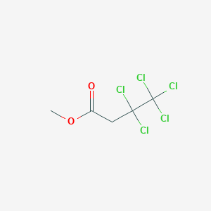 molecular formula C5H5Cl5O2 B11974914 Methyl 3,3,4,4,4-pentachlorobutanoate CAS No. 6655-53-4