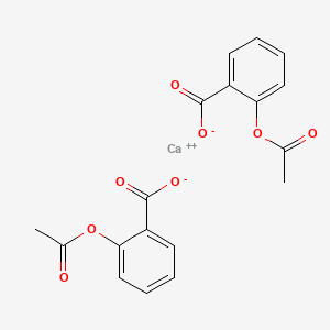 molecular formula C18H14CaO8 B1197494 Calcium bis(O-acetylsalicylate) CAS No. 69-46-5