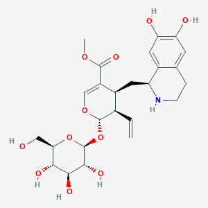 molecular formula C25H33NO11 B1197507 去乙酰异佩可甙 