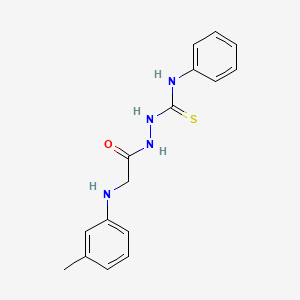 molecular formula C16H18N4OS B1197510 1-[[2-(3-Methylanilino)-1-oxoethyl]amino]-3-phenylthiourea 