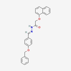 molecular formula C26H22N2O3 B11975147 N'-(4-(Benzyloxy)benzylidene)-2-(1-naphthyloxy)acetohydrazide CAS No. 302910-16-3