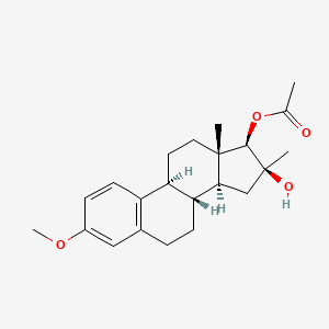 molecular formula C22H30O4 B1197515 3-Methoxy-16-methylestra-1,3,5(10)-triene-16beta,17beta-diol 17-acetate CAS No. 6947-45-1