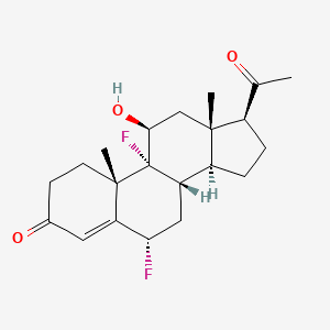 molecular formula C21H28F2O3 B1197517 6alpha,9-Difluoro-11beta-hydroxy progesterone CAS No. 66211-95-8