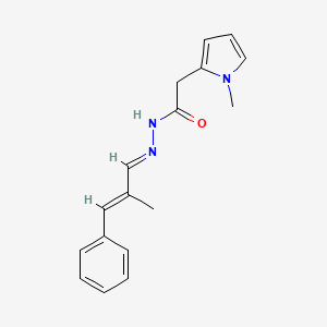 molecular formula C17H19N3O B11975191 N'-[(E,2E)-2-methyl-3-phenyl-2-propenylidene]-2-(1-methyl-1H-pyrrol-2-yl)acetohydrazide 