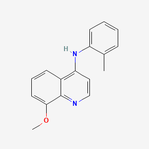 molecular formula C17H16N2O B1197525 4-Quinolinamine, 8-methoxy-N-(2-methylphenyl)- CAS No. 131666-46-1