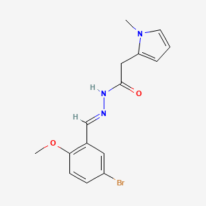 molecular formula C15H16BrN3O2 B11975256 N'-(5-Bromo-2-methoxybenzylidene)-2-(1-methyl-1H-pyrrol-2-YL)acetohydrazide 