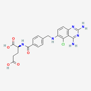 L-Glutamic acid, N-(4-(((2,4-diamino-5-chloro-6-quinazolinyl)amino)methyl)benzoyl)-