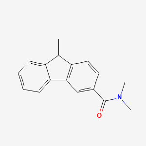 molecular formula C17H17NO B11975328 N,N,9-trimethyl-9H-fluorene-3-carboxamide 