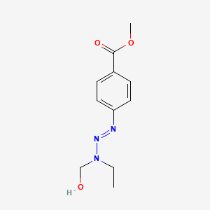 molecular formula C11H15N3O3 B1197536 Methyl 4-(3-ethyl-3-hydroxymethyltriazen-1-yl)benzoate CAS No. 88392-04-5