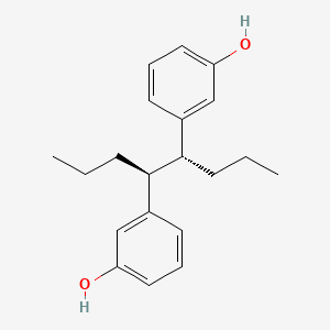 molecular formula C20H26O2 B1197544 1,2-Dipropyl-1,2-bis(3'-hydroxyphenyl)ethane CAS No. 78682-43-6