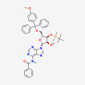 molecular formula C43H47N5O6Si B11975488 N-(9-((2R,3R,4S,5R)-4-((tert-Butyldimethylsilyl)oxy)-3-hydroxy-5-(((4-methoxyphenyl)diphenylmethoxy)methyl)tetrahydrofuran-2-yl)-9H-purin-6-yl)benzamide CAS No. 69504-10-5