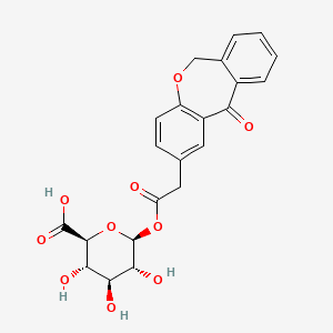 molecular formula C22H20O10 B1197551 Isoxepac glucuronide CAS No. 81536-58-5