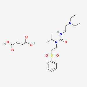 molecular formula C22H35N3O7S B1197558 1-[2-(Benzenesulfonyl)ethyl]-3-[2-(diethylamino)ethyl]-1-propan-2-ylurea;but-2-enedioic acid 