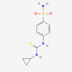 molecular formula C10H13N3O2S2 B1197565 1-Cyclopropyl-3-(4-sulfamoylphenyl)thiourea 