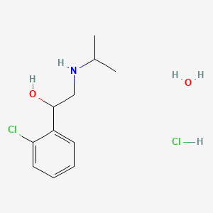 molecular formula C11H19Cl2NO2 B1197578 Clorprenaline Hydrochloride CAS No. 5588-22-7