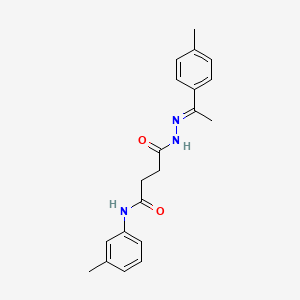 molecular formula C20H23N3O2 B11975835 N-(3-Methylphenyl)-4-(2-(1-(4-methylphenyl)ethylidene)hydrazino)-4-oxobutanamide CAS No. 303083-62-7
