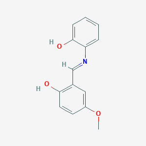 molecular formula C14H13NO3 B11975878 2-{[(2-Hydroxyphenyl)imino]methyl}-4-methoxyphenol CAS No. 1761-44-0