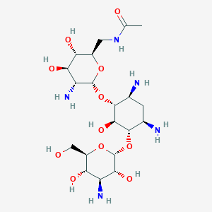 molecular formula C20H39N5O11 B1197588 N(6')-acetylkanamycin B 