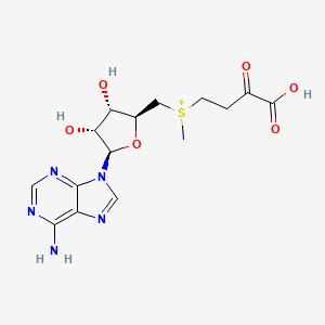 molecular formula C15H20N5O6S+ B1197590 S-adenosyl-4-methylthio-2-oxobutanoate 