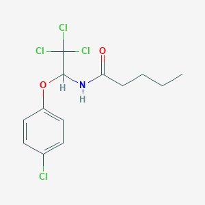 molecular formula C13H15Cl4NO2 B11975910 N-(2,2,2-Trichloro-1-(4-chlorophenoxy)ethyl)pentanamide CAS No. 303063-39-0