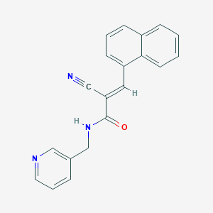 molecular formula C20H15N3O B11976002 (2E)-2-cyano-3-(1-naphthyl)-N-(3-pyridinylmethyl)-2-propenamide 