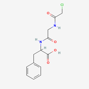 molecular formula C13H15ClN2O4 B11976013 Chloroacetylglycyl-D,L-phenylalanine CAS No. 82784-65-4