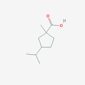 molecular formula C10H18O2 B1197617 3-Isopropyl-1-methylcyclopentanecarboxylic acid 
