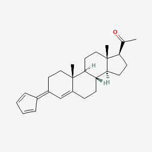molecular formula C26H34O B1197618 3-(2,4-Cyclopentadien-1-ylidene)pregn-4-en-20-one CAS No. 6952-10-9