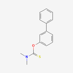 molecular formula C15H15NOS B11976212 Dimethyl-thiocarbamic acid O-biphenyl-3-YL ester CAS No. 66738-30-5