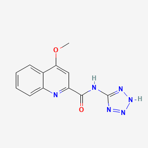 molecular formula C12H10N6O2 B1197625 4-Methoxy-N-(1H-tetrazol-5-yl)-2-quinolinecarboxamide CAS No. 52143-94-9