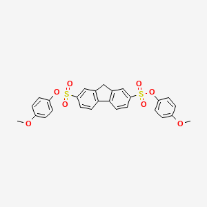 molecular formula C27H22O8S2 B11976329 bis(4-methoxyphenyl) 9H-fluorene-2,7-disulfonate CAS No. 302904-39-8