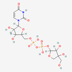 molecular formula C14H22N2O16P2 B1197638 [3,4-Dihydroxy-4-(hydroxymethyl)oxolan-2-yl] [[5-(2,4-dioxopyrimidin-1-yl)-3,4-dihydroxyoxolan-2-yl]methoxy-hydroxyphosphoryl] hydrogen phosphate CAS No. 20230-91-5