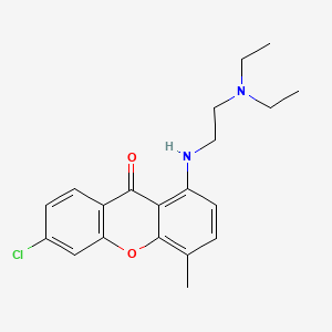 molecular formula C20H23ClN2O2 B1197641 9H-Xanthen-9-one, 6-chloro-1-((2-(diethylamino)ethyl)amino)-4-methyl- CAS No. 3761-70-4