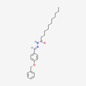 molecular formula C26H36N2O2 B11976432 N'-{(E)-[4-(benzyloxy)phenyl]methylidene}dodecanehydrazide 