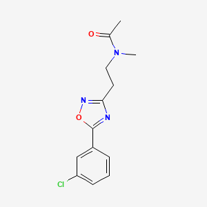 molecular formula C13H14ClN3O2 B1197645 n-{2-[5-(3-Chlorophenyl)-1,2,4-oxadiazol-3-yl]ethyl}-n-methylacetamide CAS No. 27277-13-0