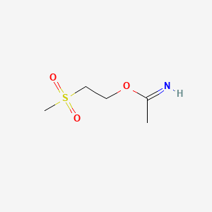 molecular formula C5H11NO3S B1197649 2-(Methylsulfonyl)ethyl acetimidate CAS No. 73264-86-5